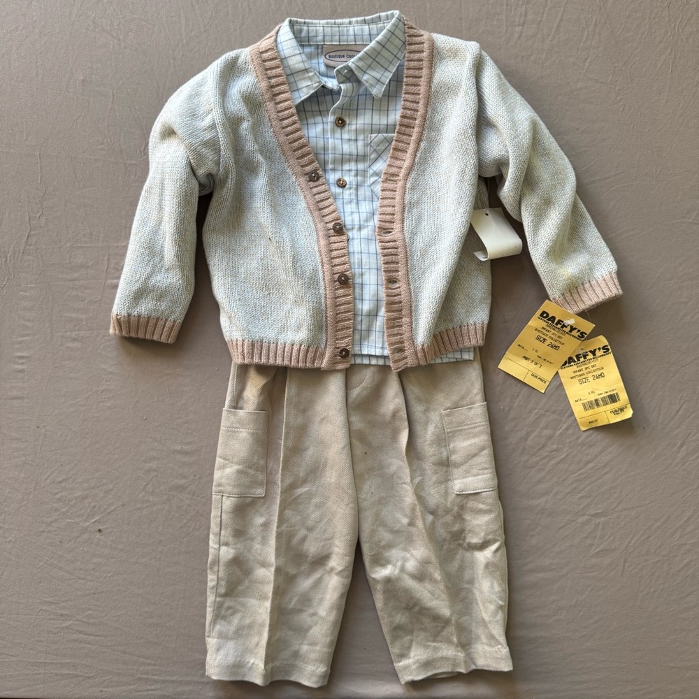 Vintage Spring Toddler Dress Outfit Set